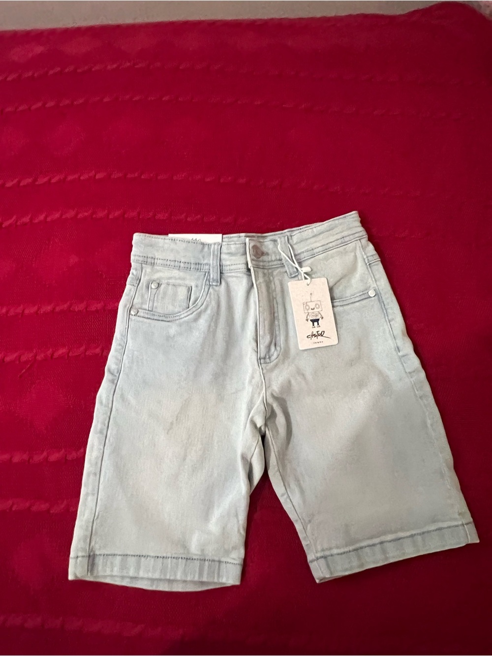 Kids Light Blue Denim Shorts